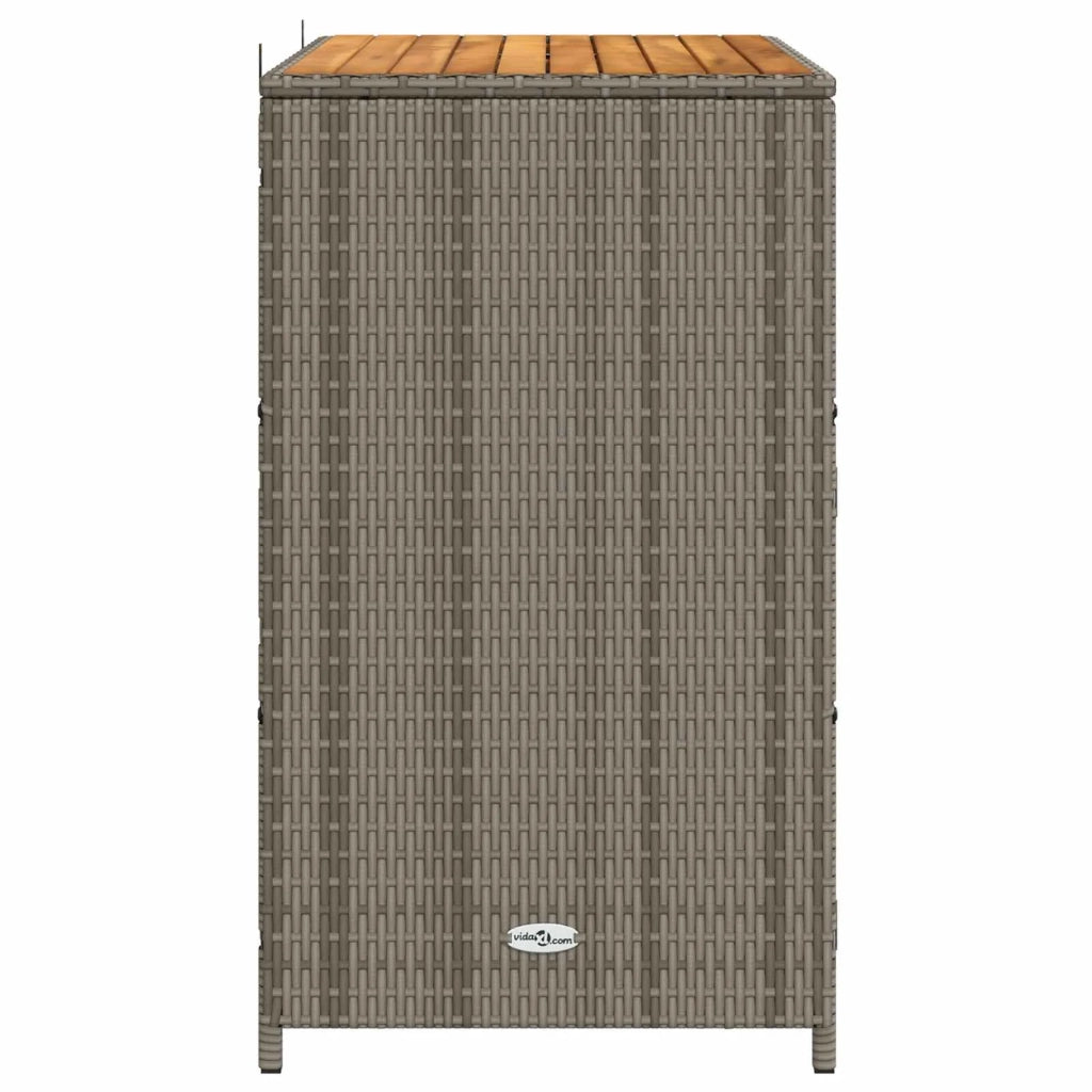 Armadietto Grigio 70 x 50 x 87 cm Poliestere e Rattan Roly