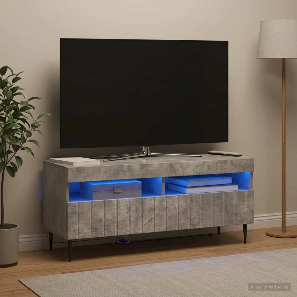 Mobile TV LED Grigio Cemento Legno ingegnerizzato 896548