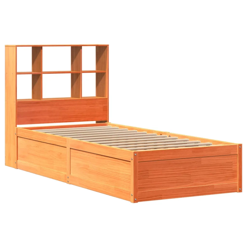 Letto senza Materasso Marrone Cera 75x190 cm in Legno di Pino
