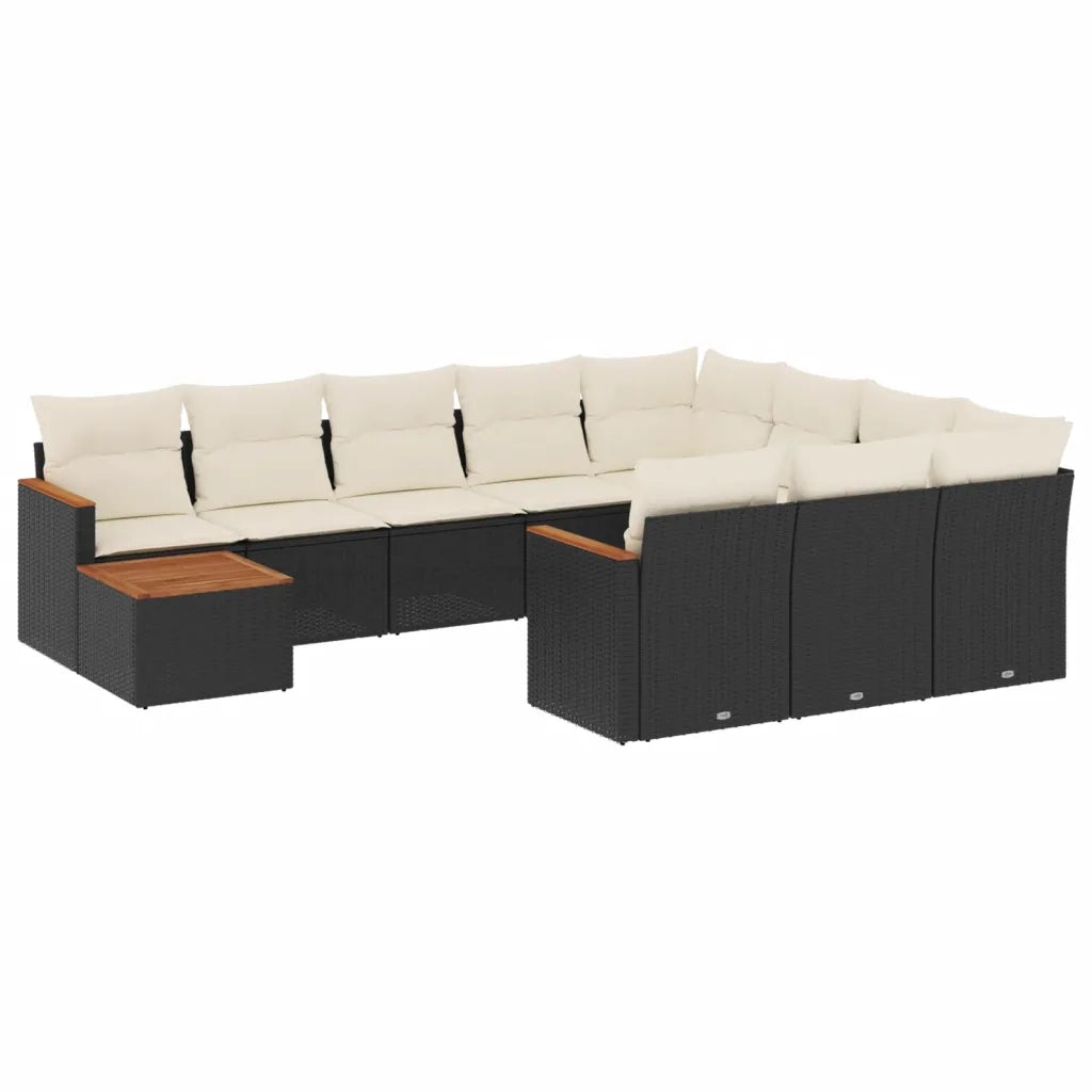 Set Divani da Giardino 11 pz con Cuscini in Polyrattan Nerocod mxl 112466