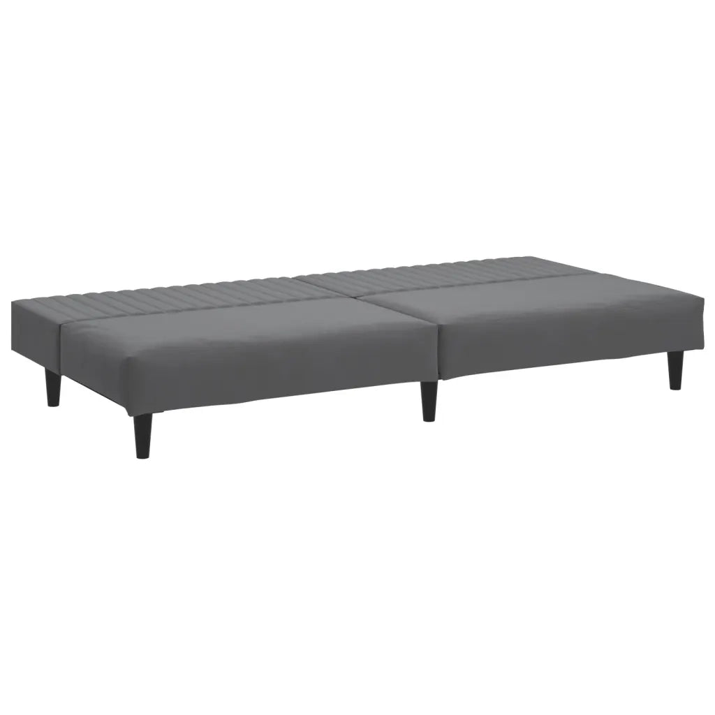 Divano letto | Sof¨¤ letto | Letto singolo a 2 Posti Grigio Scuro in Velluto