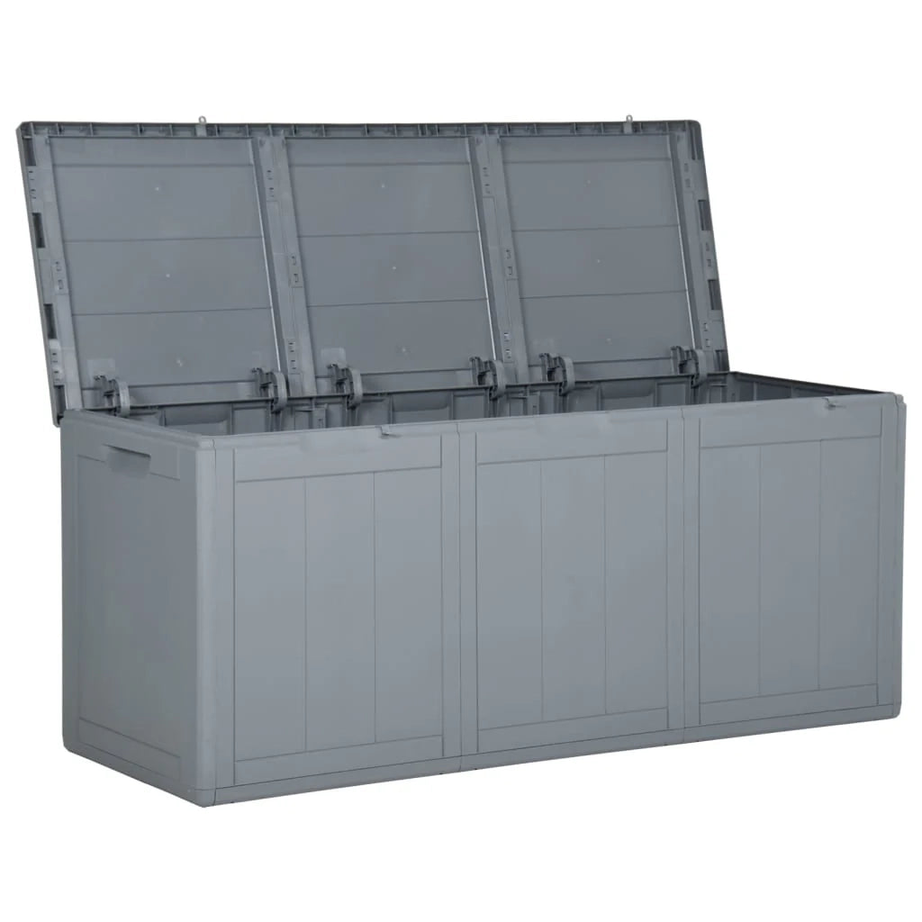 Baule da giardino 270 litri rattan PP grigio 02_0013022