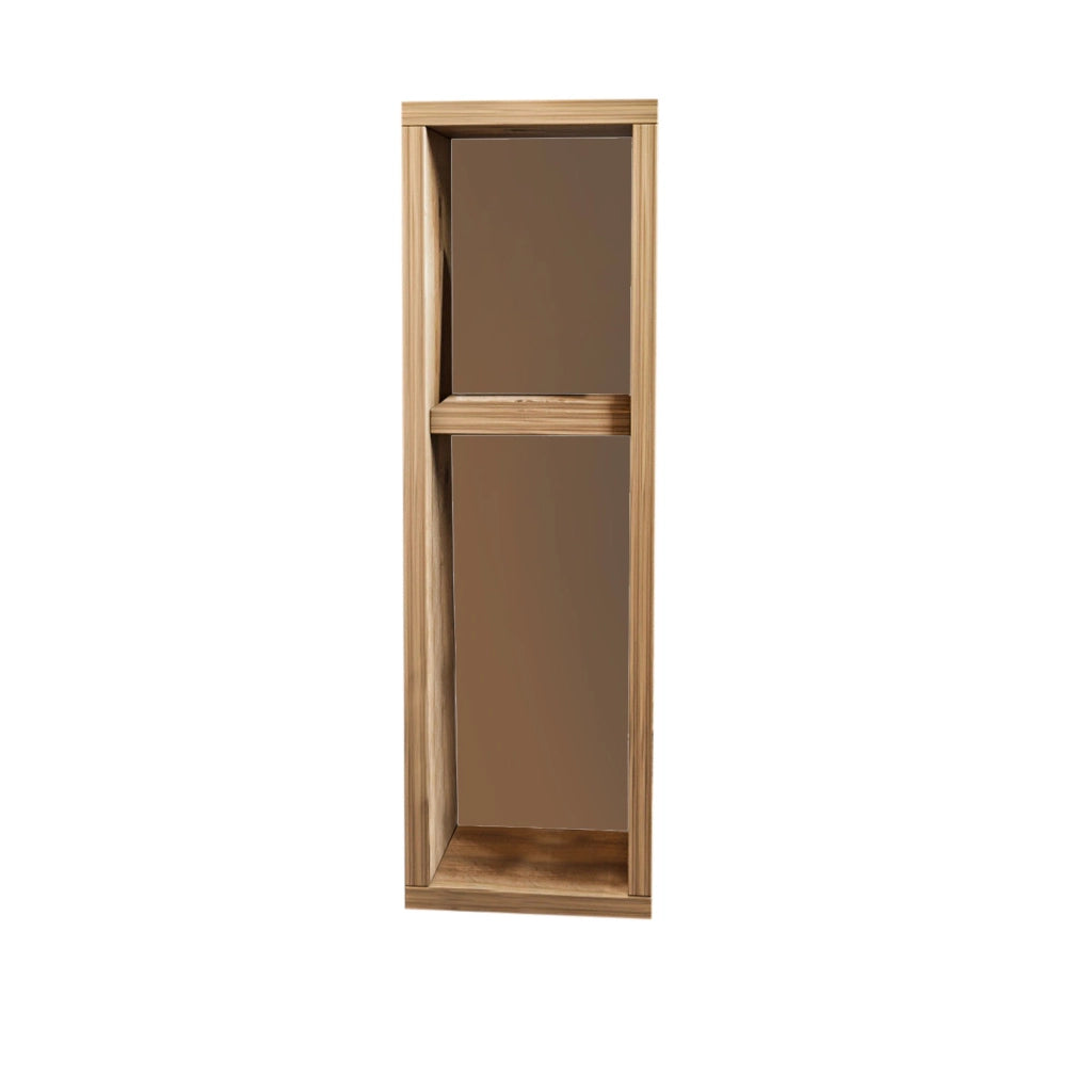 Comodino in legno "Turra" - 20 x 15 x 65 cm - Marrone