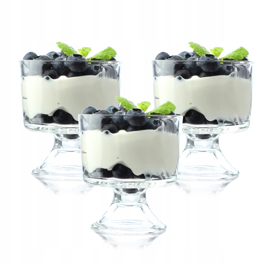 Coppetta per gelato KADAX da 290 ml, contenitore in vetro per dessert cremosi.