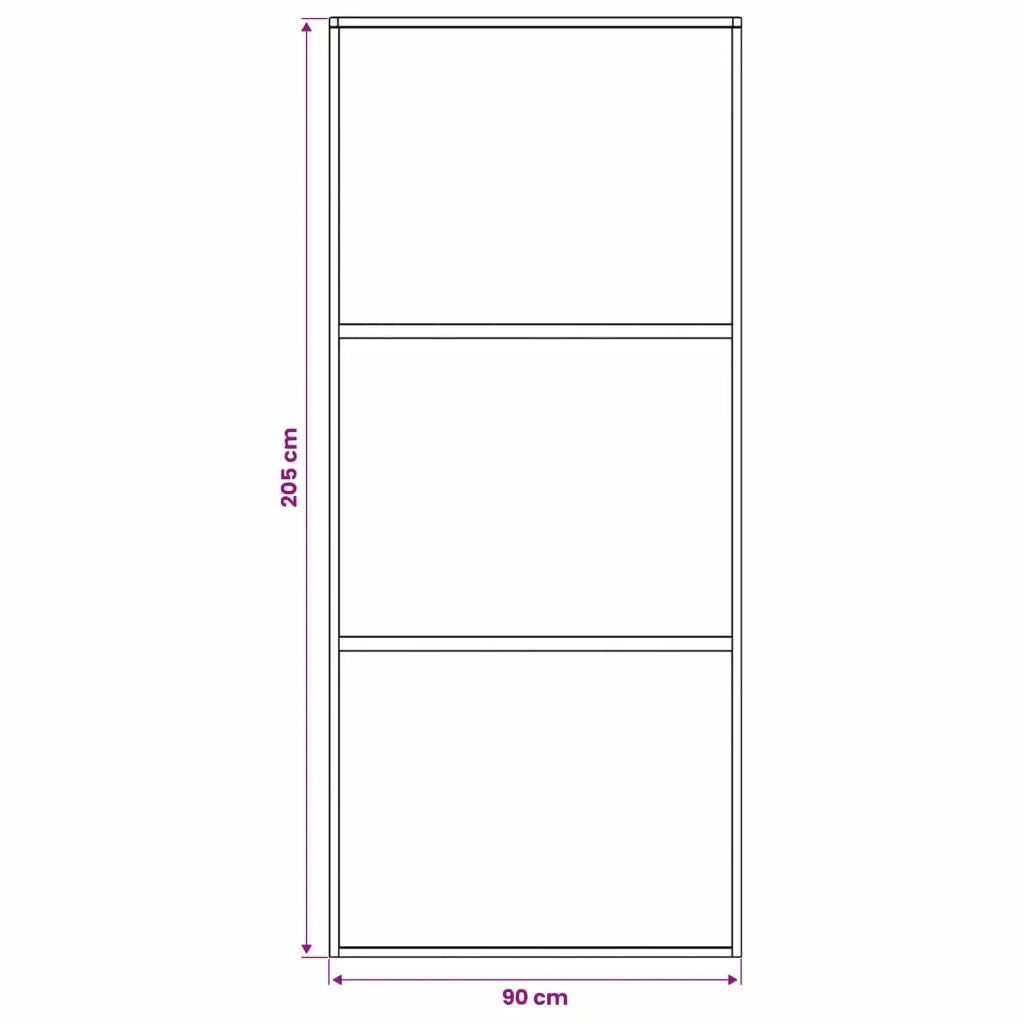 Porta scorrevole 90 x 205 cm Vetro Temperato e Alluminio 42054109