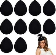 Fascinatore per donna 10 pezzi - Tela EVA - Forma goccia - Cocktail - Misura 100 x 127 mm - Base cappello