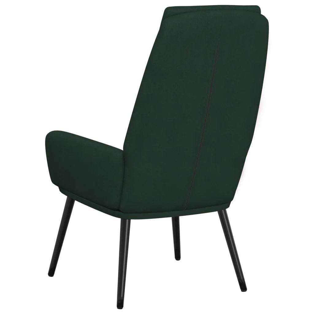 Sedia Relax Verde Scuro in Tessuto 341317