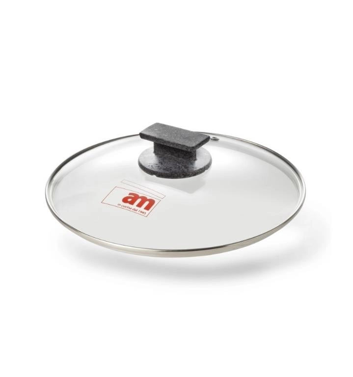 Coperchio in vetro per padelle e pentole Cuore di pietra 20 cm accademia mugnano