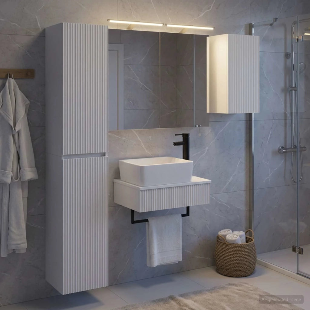 Set di mobili per il bagno 5 pcs Bianco 3407263