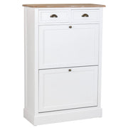 Scarpiera in legno bianco 80x120,5x33