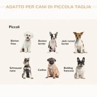 Divano per Cani con Spazio Portaoggetti e Cuscino, in Legno e Poliestere, 76x45x43 cm, Grigio Chiaro