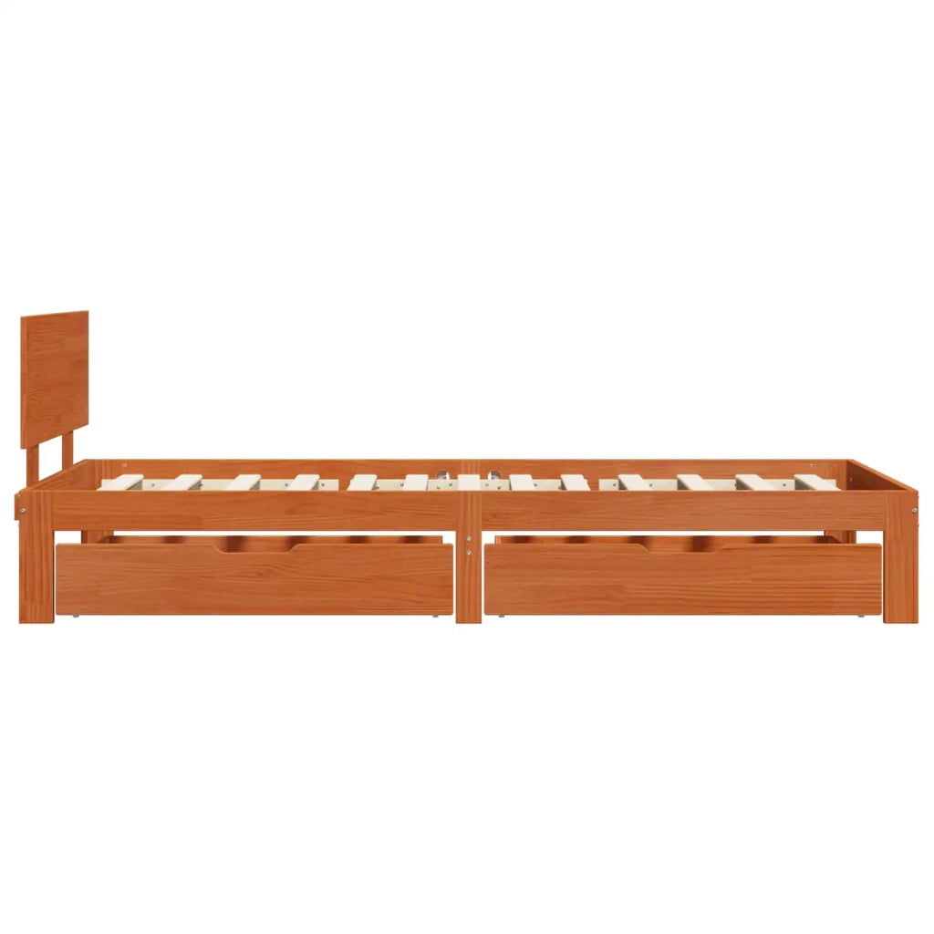 Struttura del letto con testiera Marrone cerato 70 x 190 cm 3422783