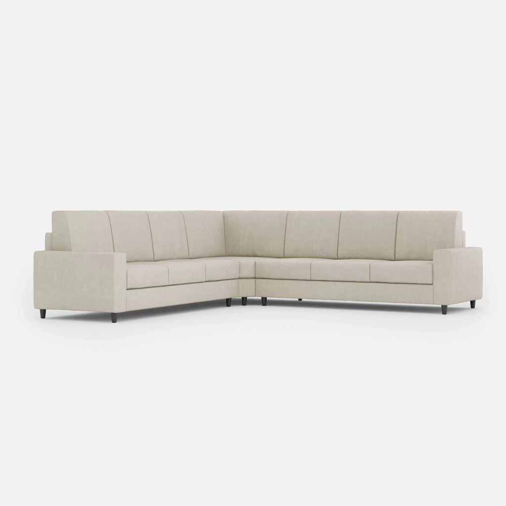 Divano sakar 3 posti  (tre sedute da 60cm) + angolo + divano 3 posti (tre sedute da 60cm) misure esterne l.286x286 | latte - Mobili 2G