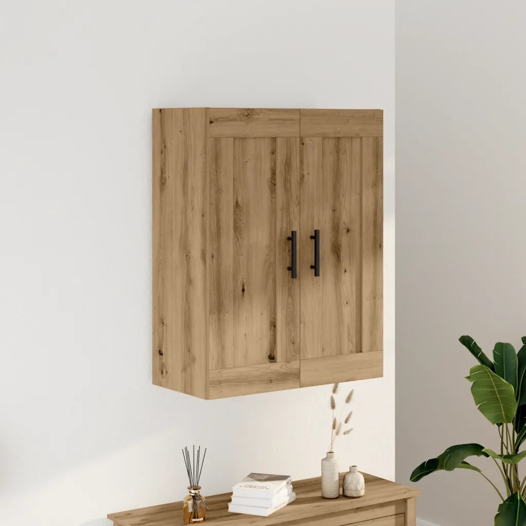 Mobile a Parete Rovere Artigianale 69,5x34x90 cm in Truciolato