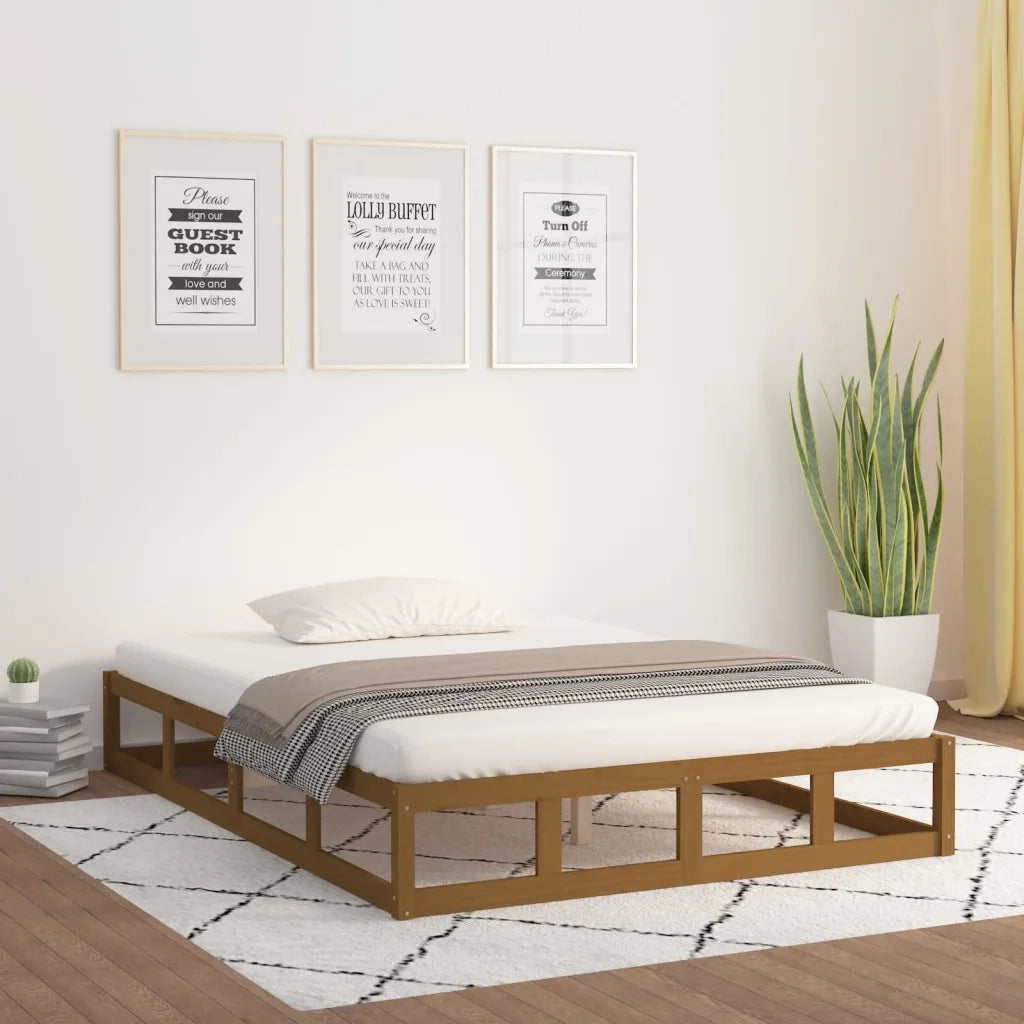 Giroletto-Struttura Letto Ambra 150x200 cm King in Legno Massello