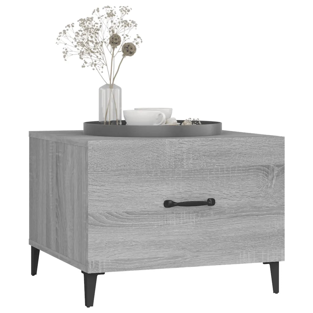 Tavolino da Salotto Gambe in Metallo Grigio Sonoma 50x50x40 cm 817539