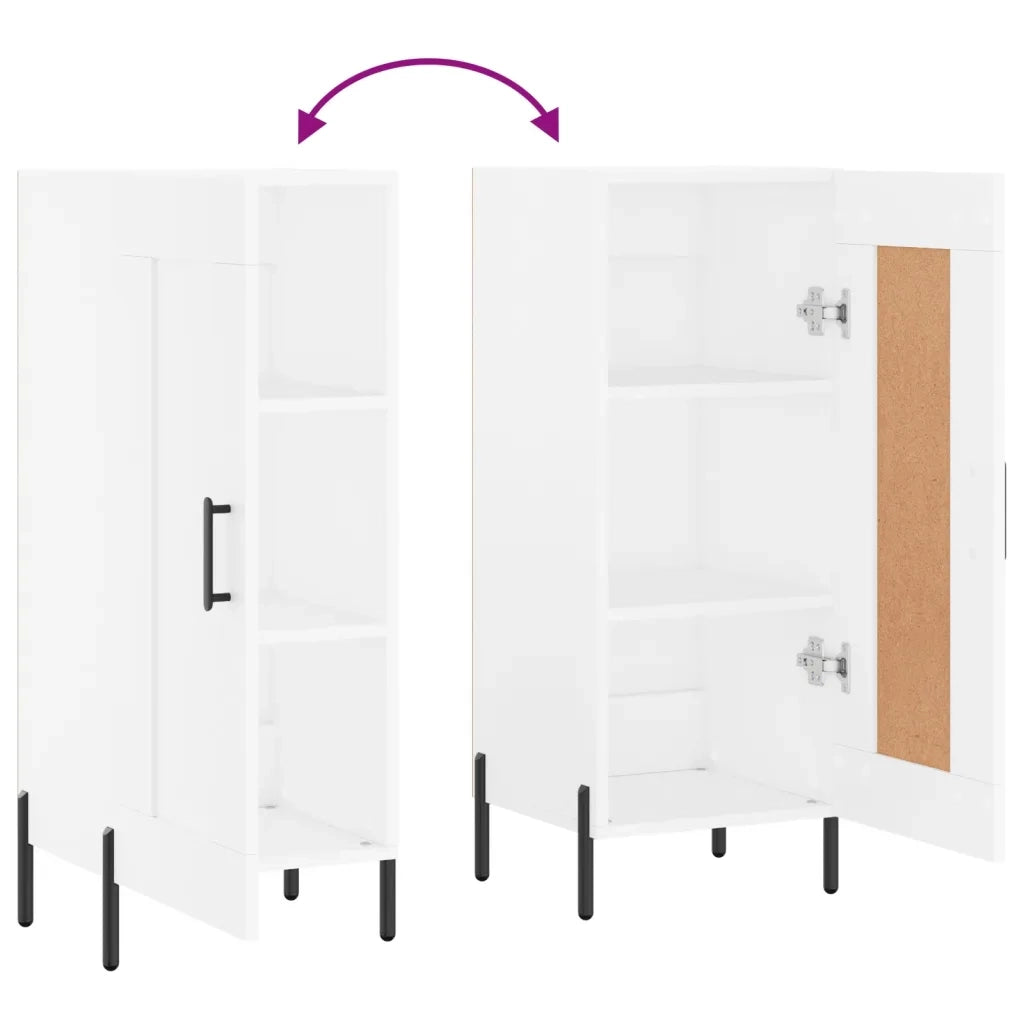 Credenza Bianca 34,5x34x90 cm in Legno Multistrato 830452
