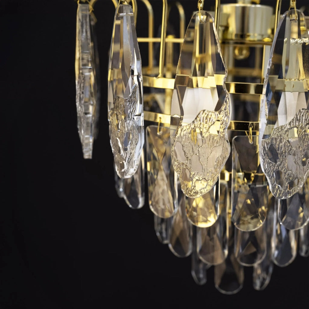 Lampada A Sospensione In Cristallo Swe080-cp 50cm Gold