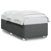 Letto singolo | Letto per adulti | Giroletto senza Materasso Grigio Scuro 100x200 cm Tessuto