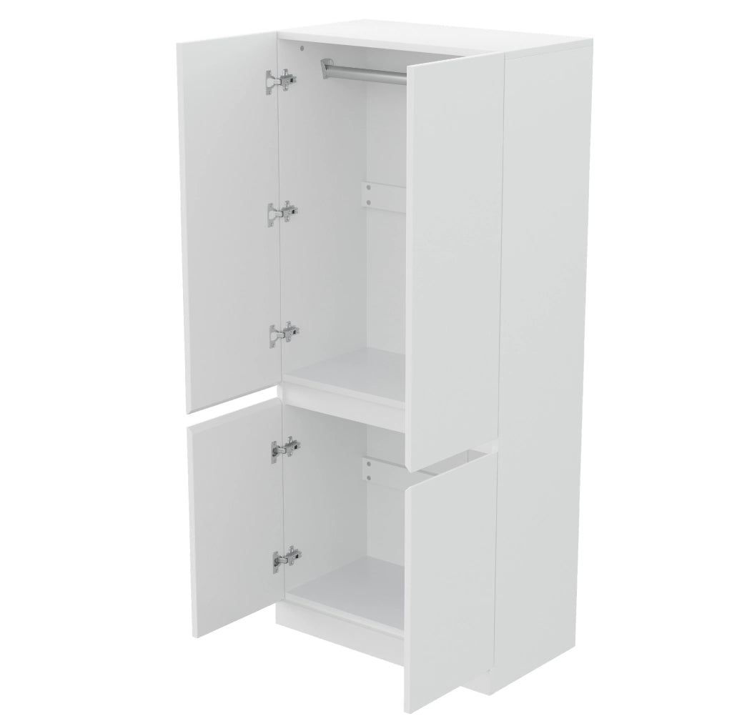 Armadio guardaroba a 2 ante 70 x 40 x 170 cm in legno e MDF bianco