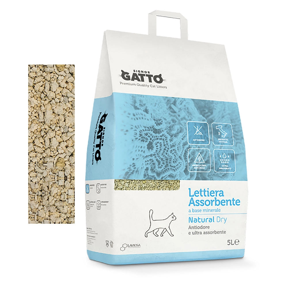 Lettiera Igienica Signor Gatto Natural Dry 4 Pezzi 5 Lt
