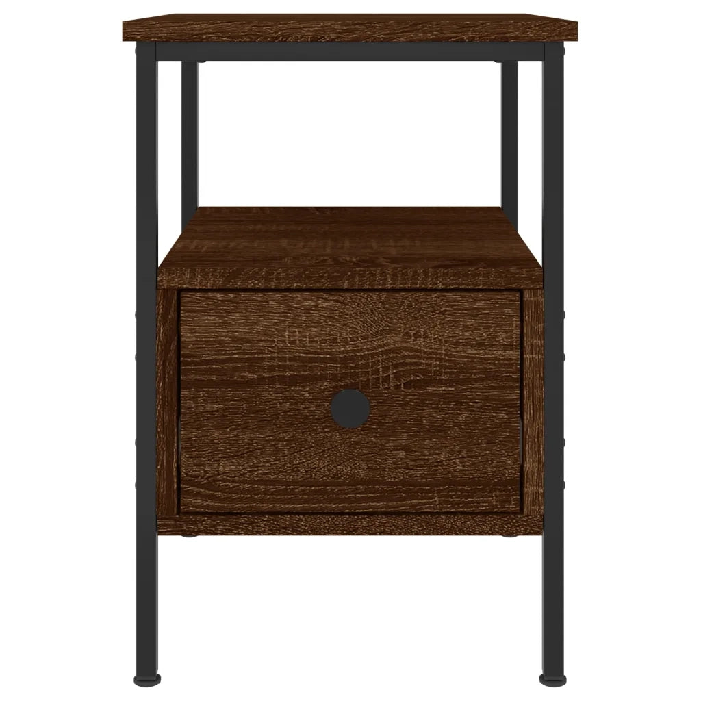 Comodino Rovere Marrone 34x35,5x50 cm in Legno Multistrato 826051