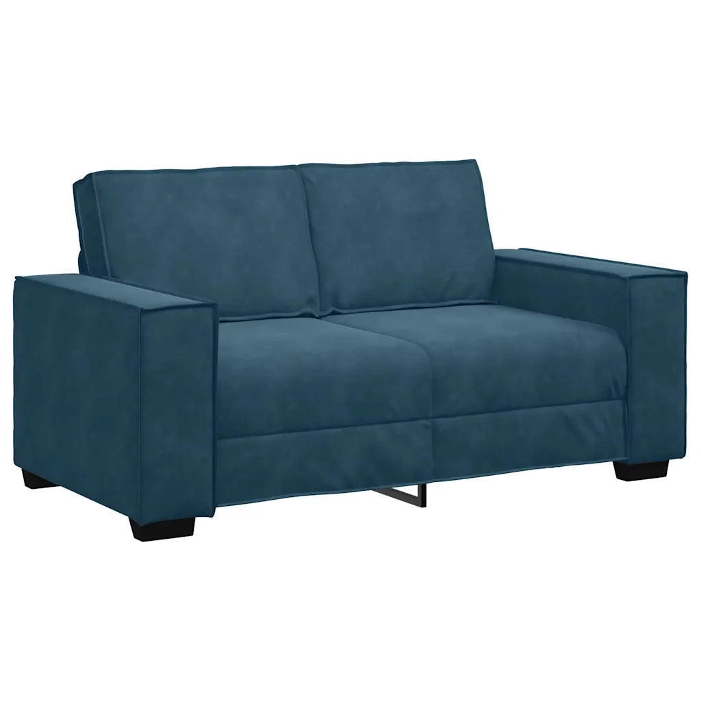 Divano a 2 Posti-Sofa 2 Posti Blu 120 cm in Velluto 266833