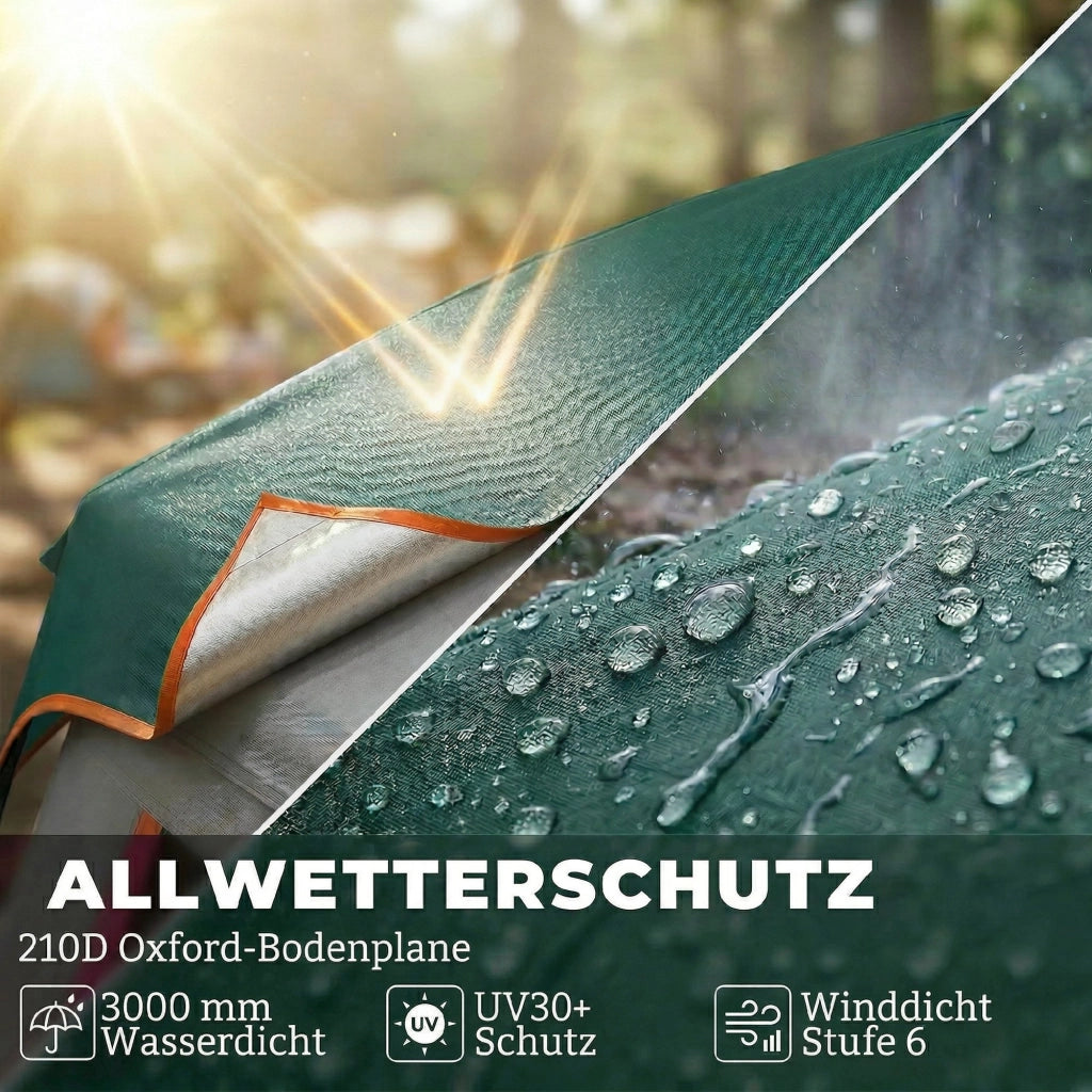 Tenda da campeggio per 4-6 persone ¨C zephmum ¨C Verde 3000mm impermeabile
