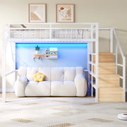 letto a castello metallo bianco 145.5 x 252 cm