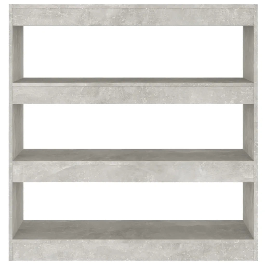 Libreria Divisorio-Scaffale per Libri-Mobile di Stoccaggio Grigio Cemento 100x30x103 cm