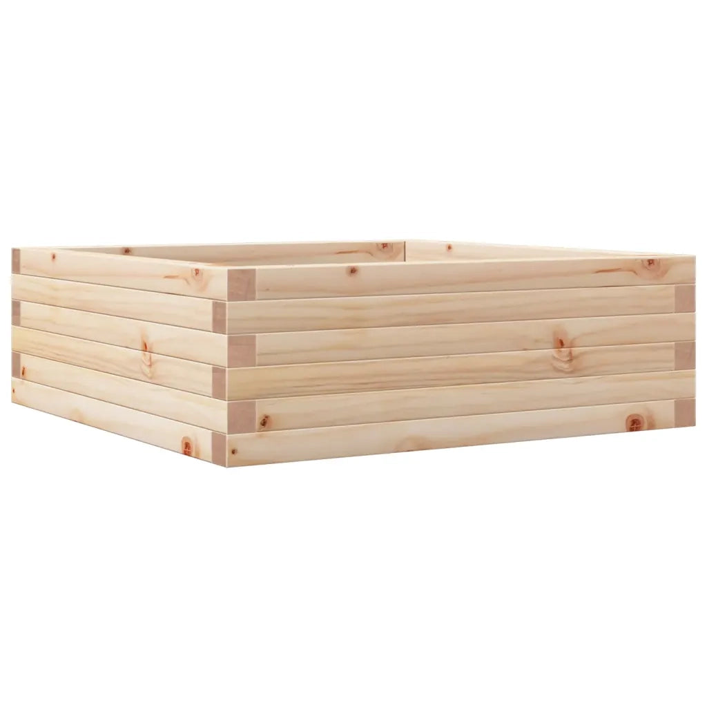 Fioriera da Giardino 70x70x23 cm in Legno Massello di Pino 847193