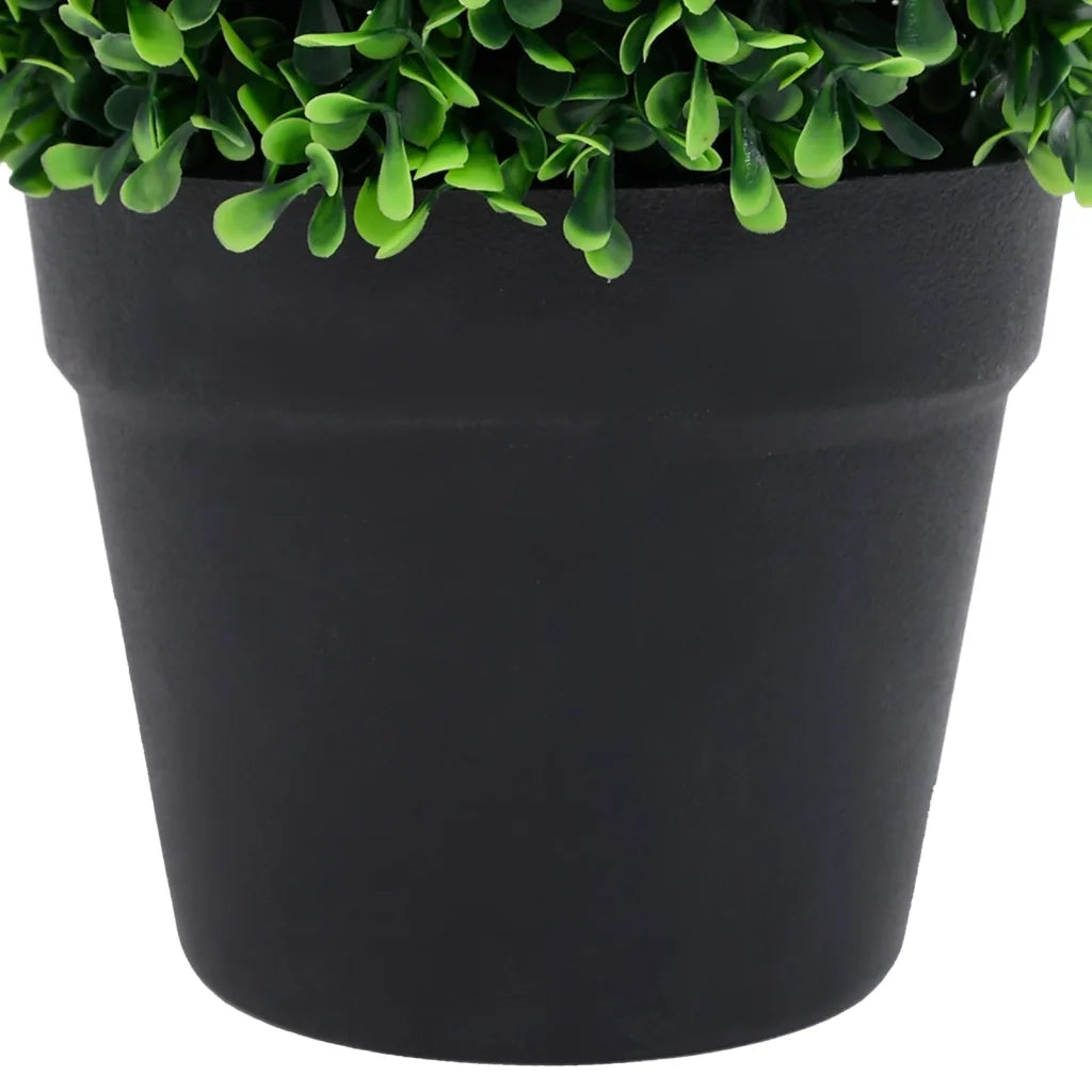 Piante di Bosso Artificiale 2 pz a Sfera con Vaso Verde 27 cm CFW1682692