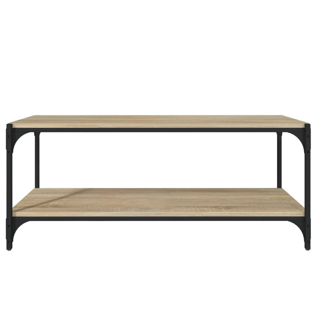 Mobile TV Rovere Sonoma 100x33x41cm Legno Multistrato e Acciaio