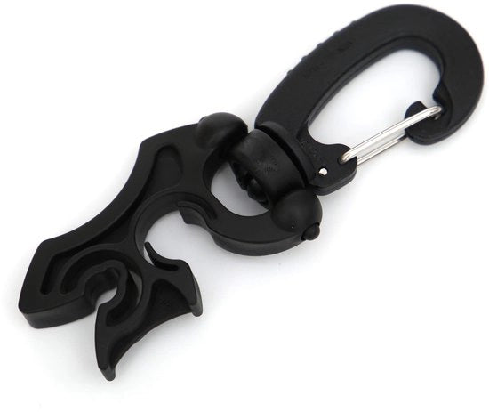 Duikslang 2 pezzi - Sostegno BCD - Clip da attacco - Plastica - Acciaio Inox - Stabilità per attrezzatura da immersione - Accessorio da immersione