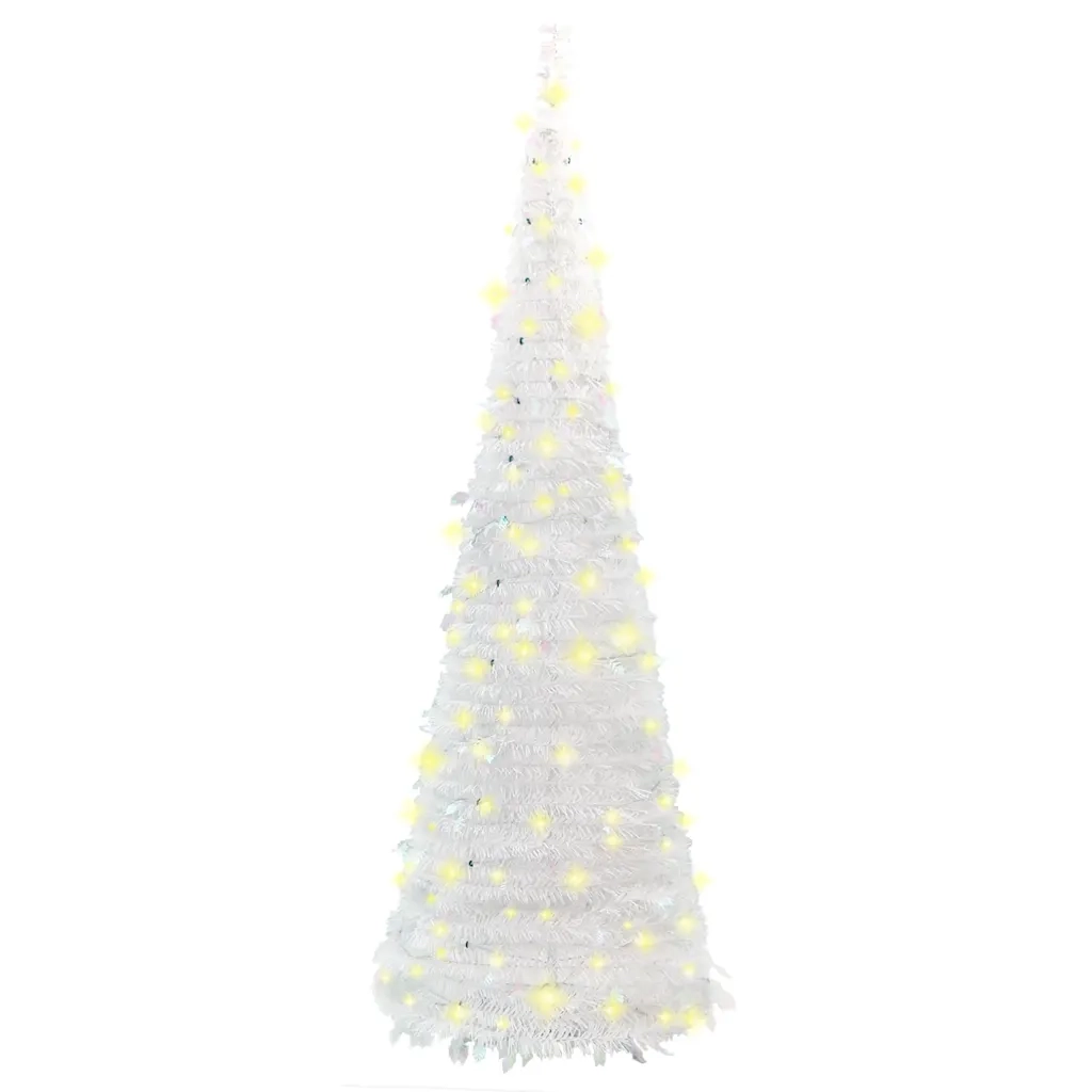 vidaXL Albero di Natale Artificiale Pop-up con 100 LED Bianco 150 cm