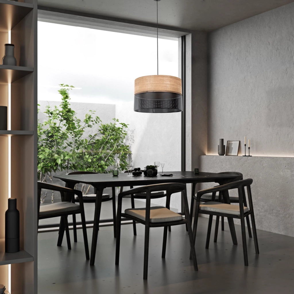 Lampada a sospensione Nicol legno/nero TK-Lighting 50cm