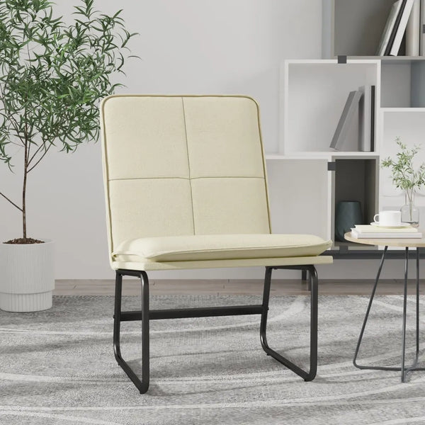 Sedia Lounge Crema 54x75x76 cm in Similpelle 351331
