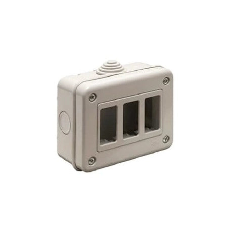 CONTENITORE DA PARETE PER APPARECCHI IP40 3 Posti - EC ELETTROCANALI