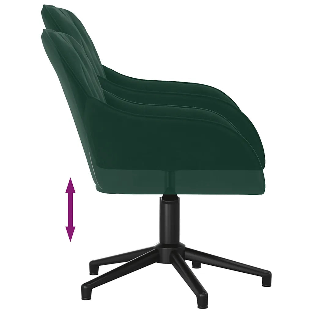 Sedie da Pranzo Girevoli 2 pz Verde Scuro in Velluto 3103379