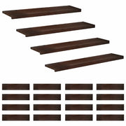Tappeti per scale 20 pz 110 x 30 x 2 cm Marrone Scuro 3446530