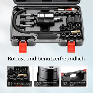 Estrattore iniettori, kit estrattori iniettori, set con 21 pezzi e custodia, estrattore pneumatico per iniettori diesel
