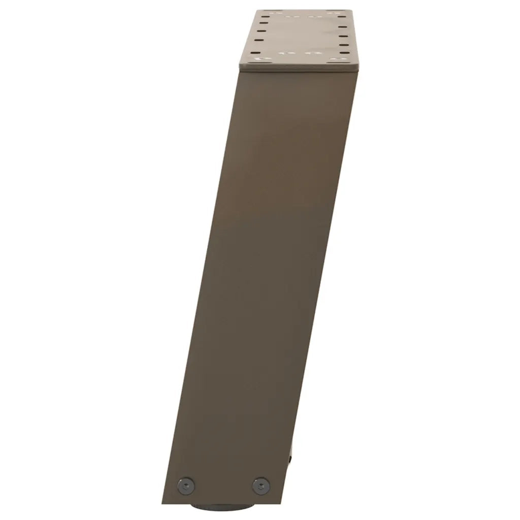 Gambe per Tavolino da Caffè a Forma di U 2 pz Acciaio Naturale 40x(30-31) cm Acciaio 4012743