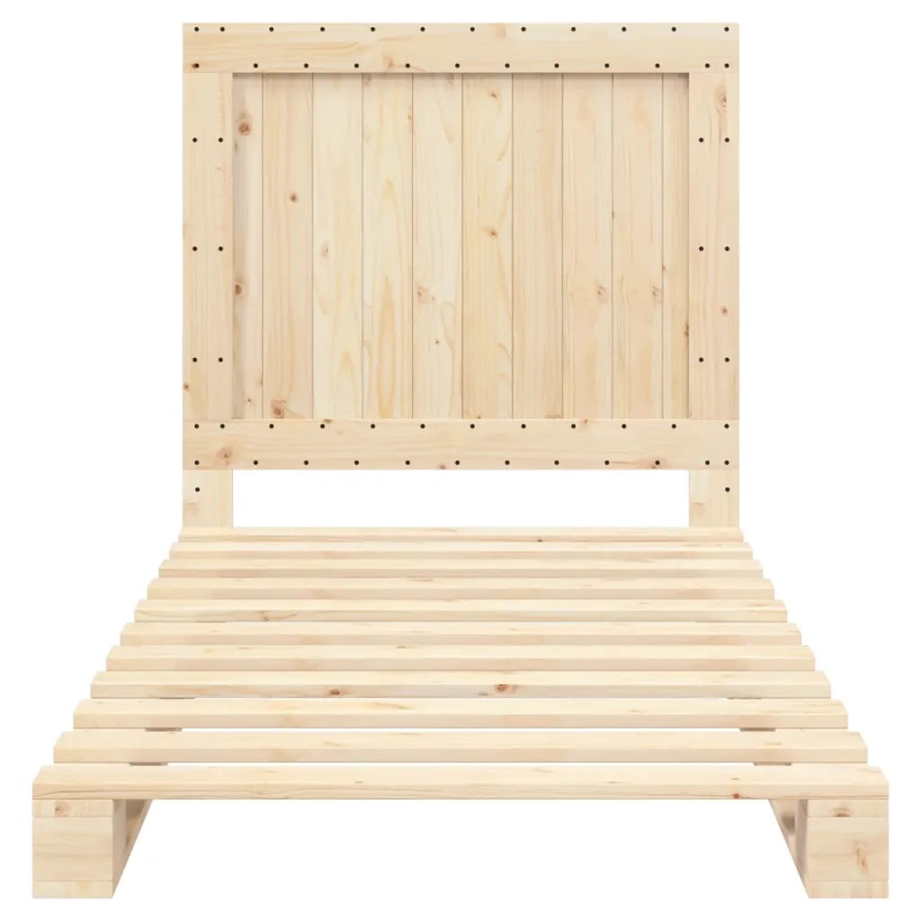 Giroletto con Testiera 100x200 cm Legno Massello di Pino
