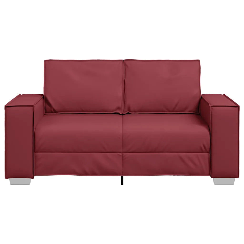 Divano a due posti Rosso Vino 160 cm Pelle Sintetica 4105048