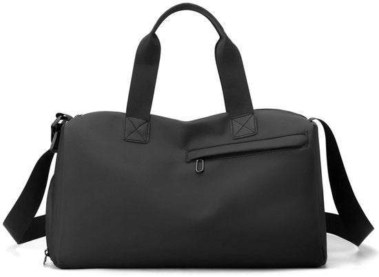 Borse sportive adatte a uomini e donne - con tasca per scarpe - borsa di allenamento leggera - grande borsa per il fitness - borsa impermeabile per nuoto adatta per viaggi - nero - 39x22x23cm