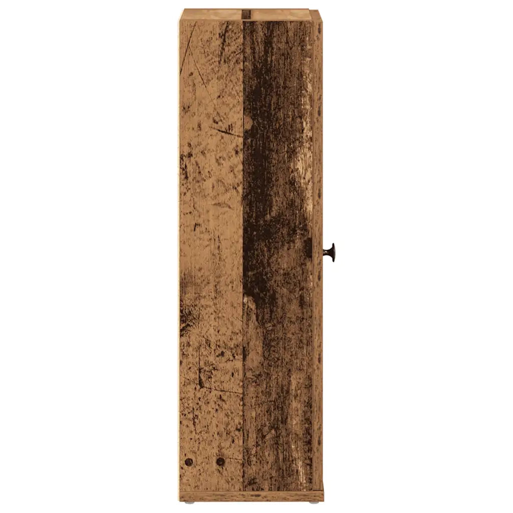 vidaXL Mobile da Bagno con Portarotolo Legno Antico 20,5x22x72 cm