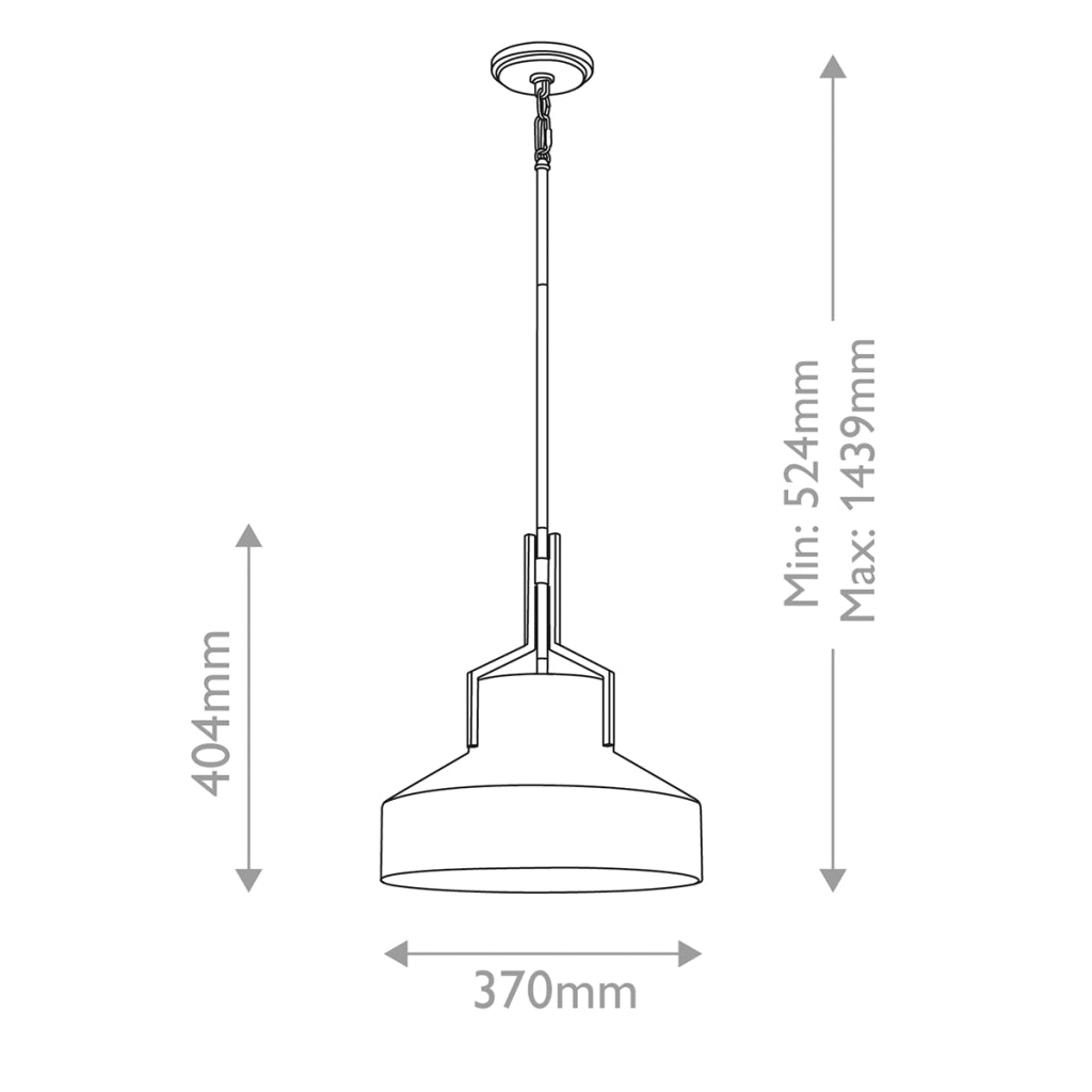 Sospensione Quoizel Brecken ottone vetro opale Ø37cm 2xE27