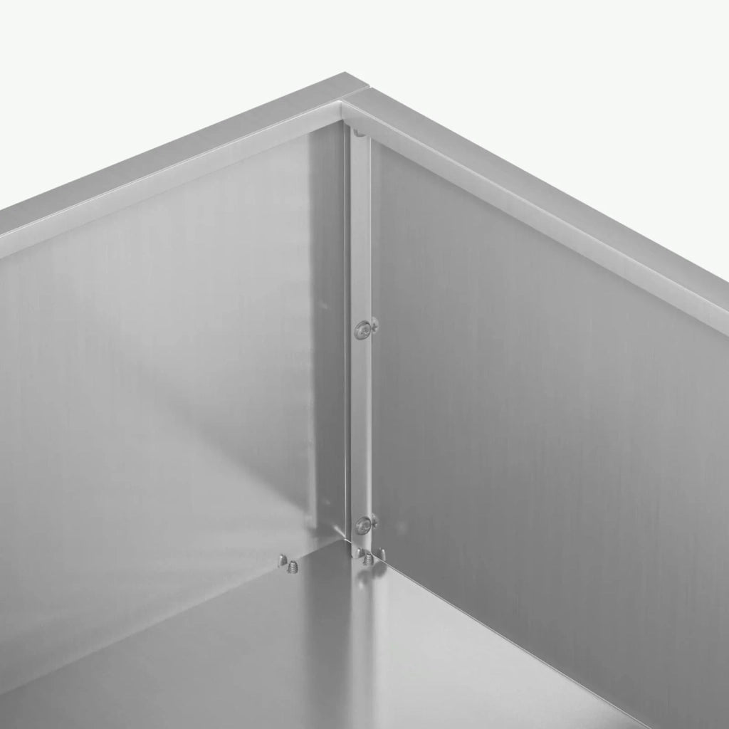 Vaso da giardino Argento 80 x 80 x 20 cm Acciaio zincato 8005018