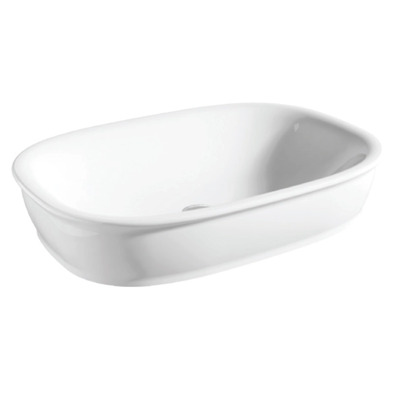 Lavabo ovale senza foro da posizionare su un mobile GENESIS 37x52x10 cm