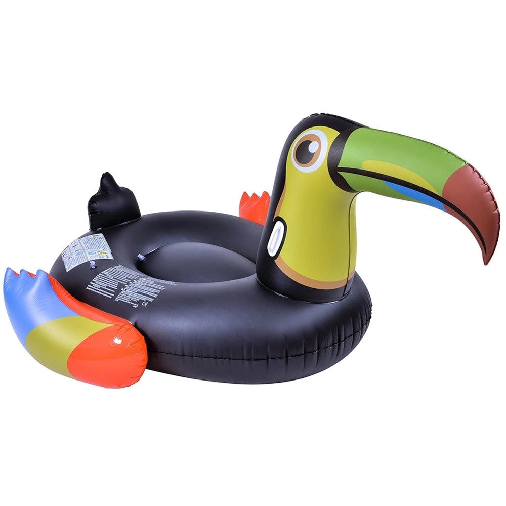 Trade Shop - Gonfiabile Forma Di Tucano Materasso Galleggiante Piscina Spiaggia 128x104x60cm 016142 -